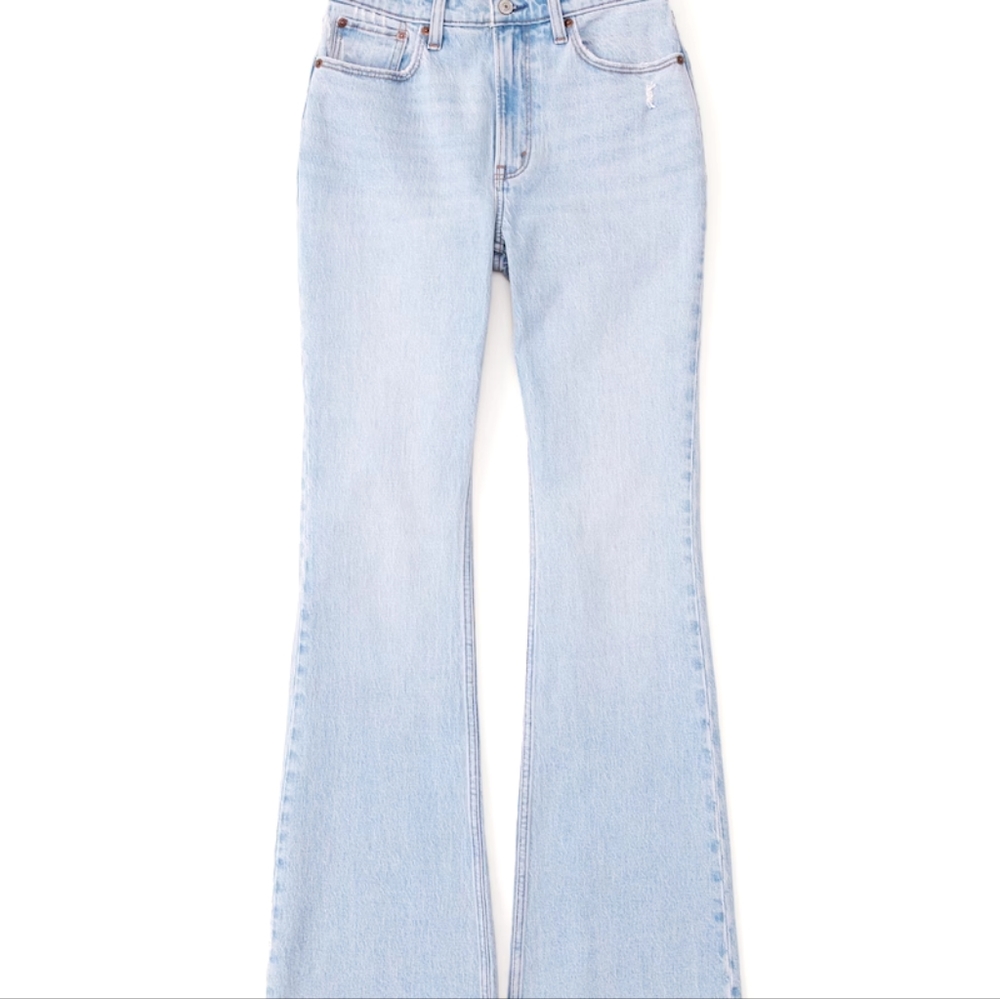 The Vintage Flare High Rise Curve Love - 32 Waist - Light - Abercrombie & Fitch